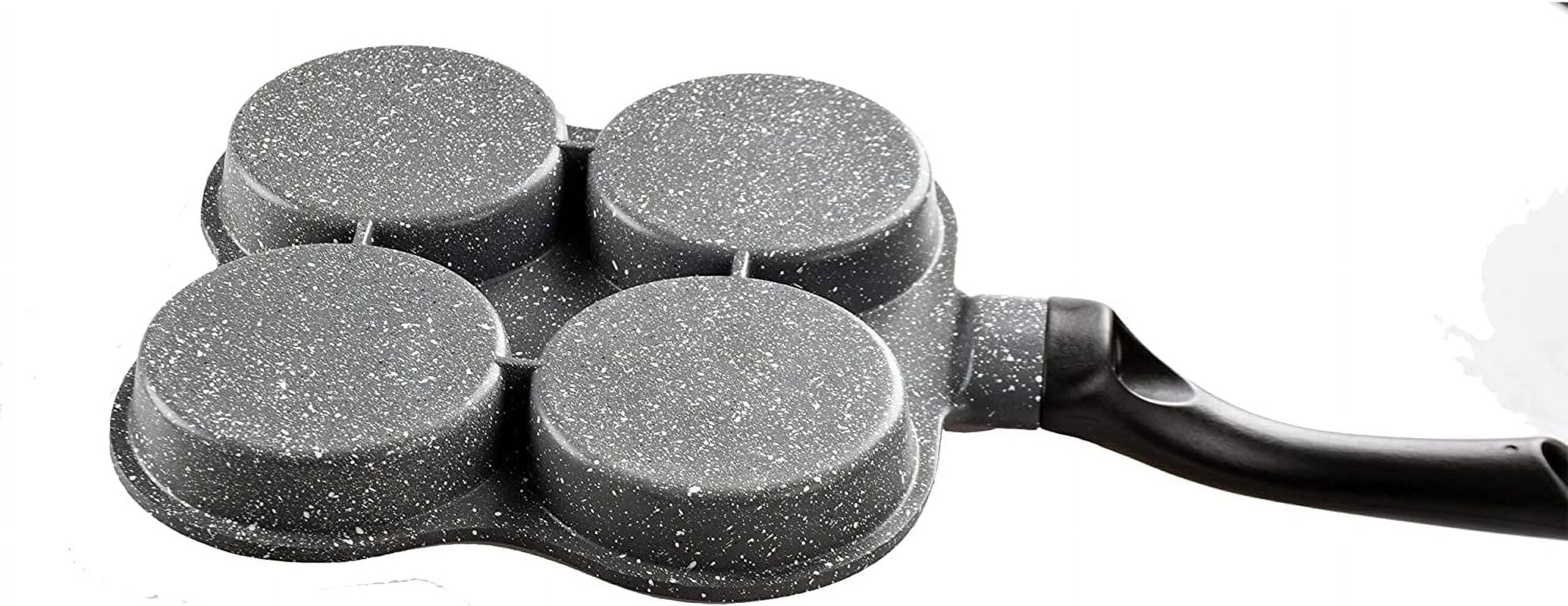 Rustless Egg Frying Pan | 4-Cup Nonstick Easy Clean Egg Cooker Omelet Pan For Breakfast Swedish Pancake, Plett, Crepe Pan Gas Stove and Other Stoves Cookware - Image 3