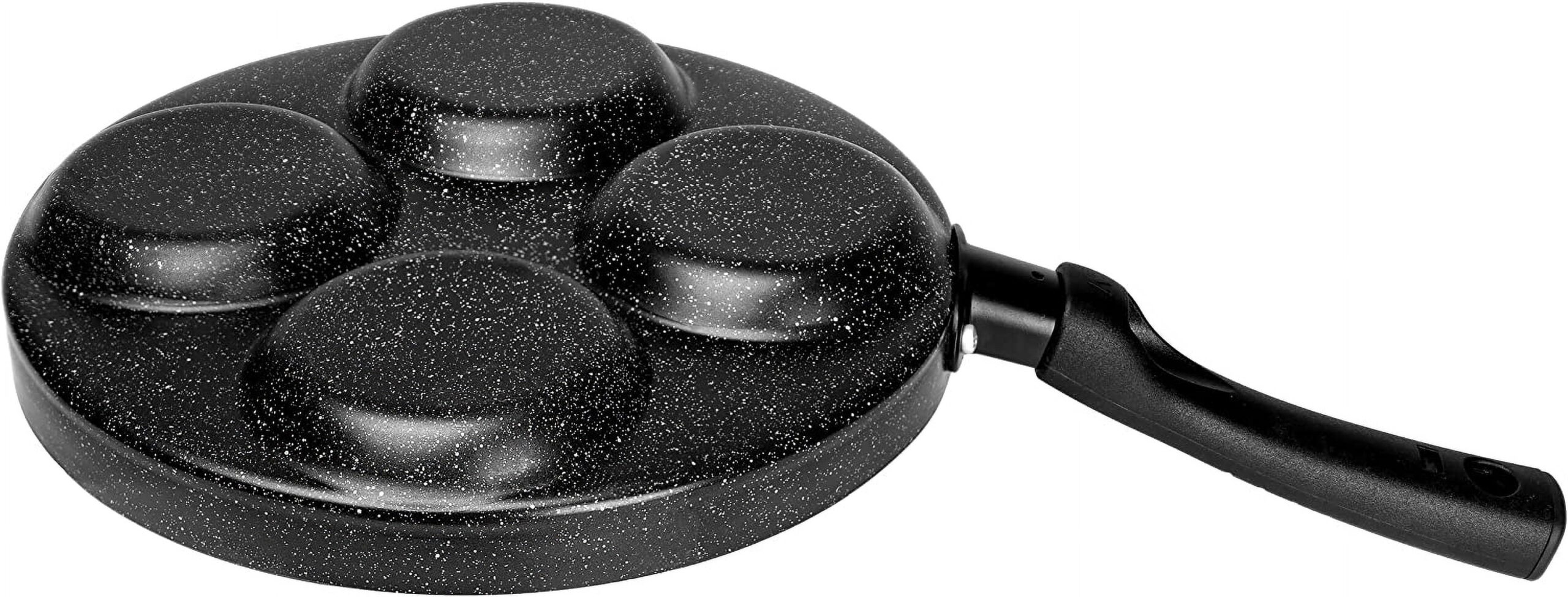 4-Cup Nonstick Egg Frying Pan with Lid and Spatula, Premium Aluminum Cookware for Breakfast - Image 5