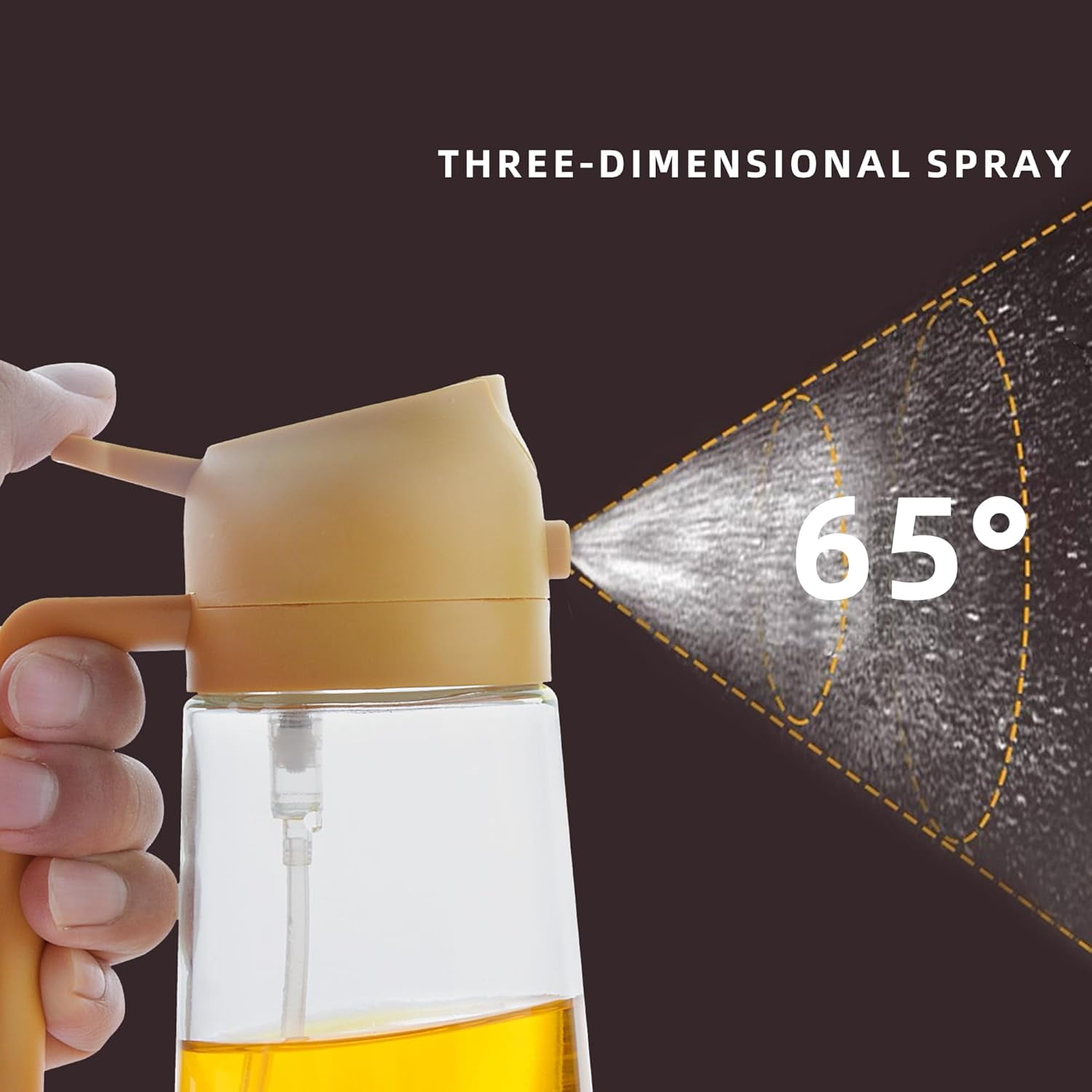 2 in 1 Oil Sprayer and Oil Dispenser for Cooking 16 floz Olive Oil Dispenser Bottle for Kitchen -Salad, Air Fryer, 470ml Olive Oil Sprayer (White 1 Pack) - Image 5