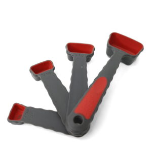 OUNONA 8 Piece Set Silicone Measuring Cups and Spoons for Baking and Cooking Multi to 8 Sizes