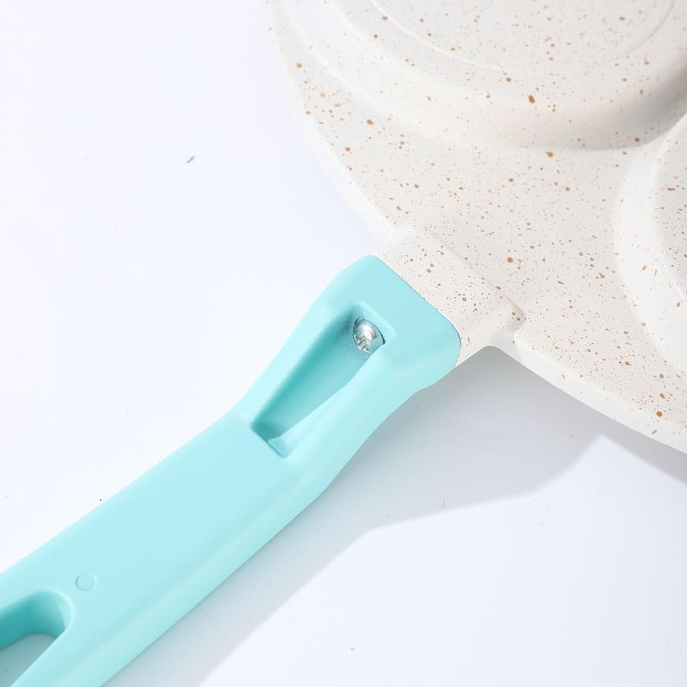 Egg Frying Pan 2-Cup, Nonstick Aluminium Omelette Pan, Pancake Pan with Anti-scald Handles, Small Frying Pan for Cooking Eggs, Hamburger and Pancake, Compatible with All Stoves - Image 4