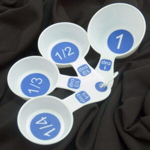 Measuring Cups with Large Print-Set-4 Black-Blue