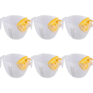 Transparent Scale Filter Measuring Cup Baking Mixing Bowl with Drain and Handle Bowl Plastic Transparent Stirrer