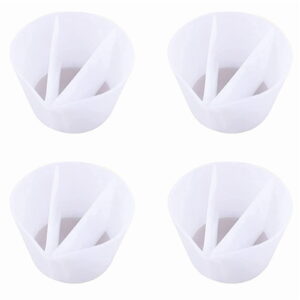 4X Reusable 3 Channels Split Color Mixing Cups for Paints, Resin Pouring Painting Tools DIY Making Drawing Accessories,4 x Distribution Cup