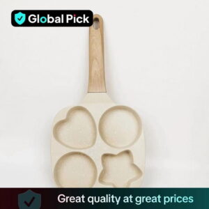 Non-stick Star Hole Design Egg Frying Pan, 4 Hole Skillet with Handle, Cooking Accessories, Breakfast Egg Toast Bread Food, Kitchen Gadgets, Cookware