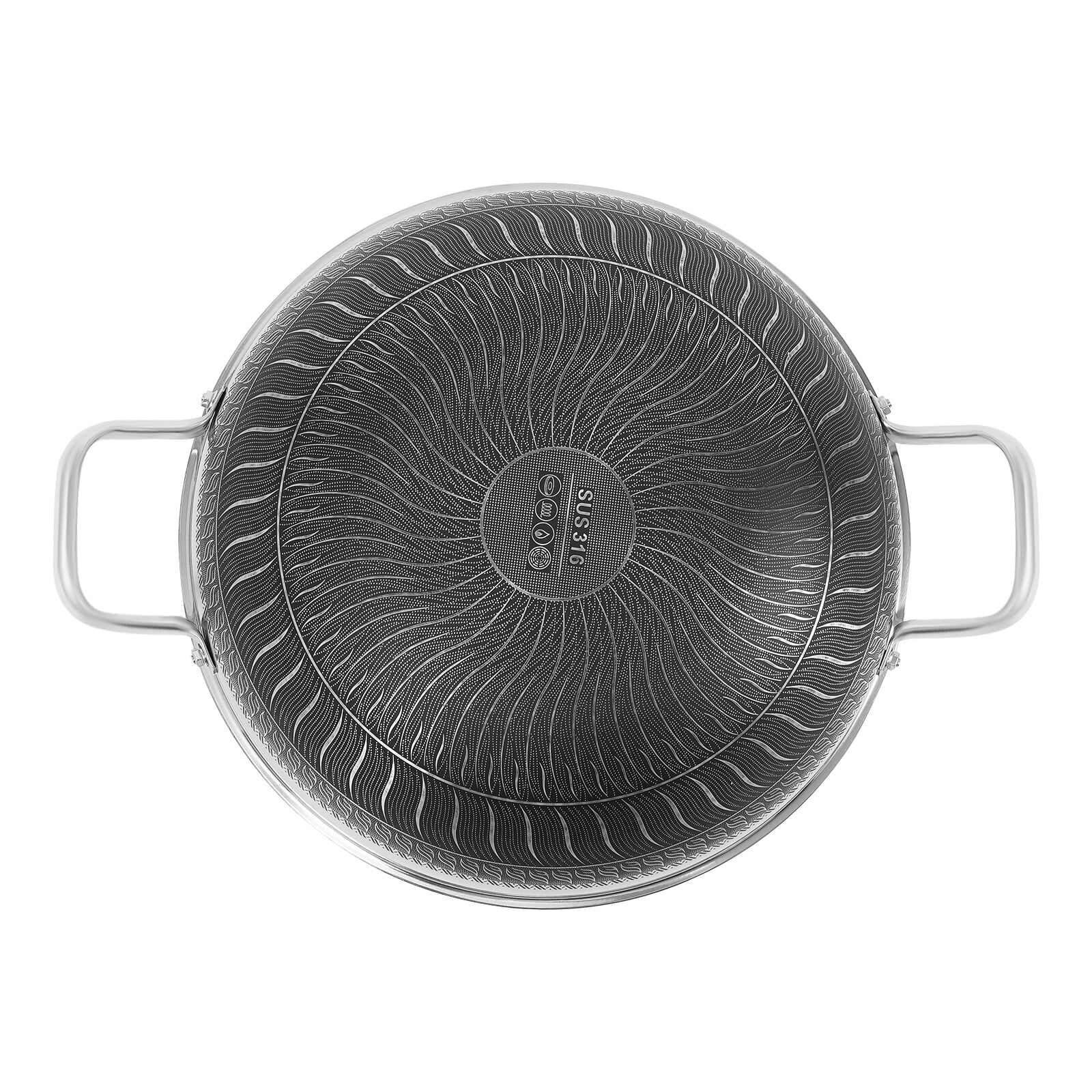 Skillet With Tempered Glass Lid,410 Stainless Steel Pan,13 Inch Cooking Pan,Skillets And Frying Pans,Stainless Steel Pan,Nonstick skillet 13 Inch,Kitchen Oven Safe Skillet,Heavy Duty Style(Silver) - Image 4