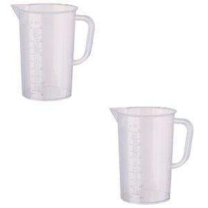 2 Pieces Paint Cups with Lids Metric Measuring Milk Tea