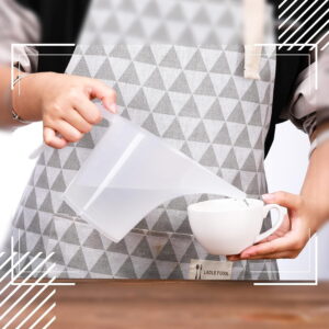 12 Pack Measuring Funnel Pitcher 33 oz Large Capacity Plastic Easy Pour Measuring Cup with Spout and Handle Soap Mixing Container for Bakeware Mold Cake Making Oil, Filling Muffin Pans