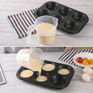 Plastic Measuring Cup,3 Pack 4/2/1 Cup Clear Measuring Cups,Stackable Heat-resistant Cup Set with Handle Grip and Spout for Baking,Powder,Liquid$$Home Decor, Kitchen, & Other