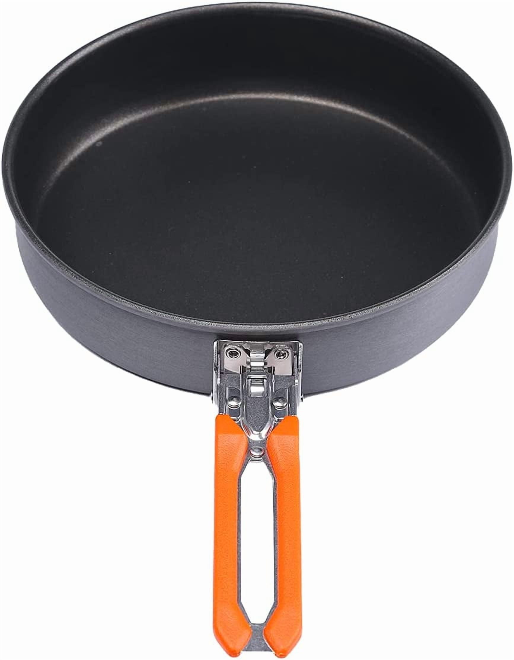 7.6 Inch Camping Frying Pan w/Nonstick Coating | Durable Lightweight Camping Skillet for Cooking Egg Steak | Outdoor Kitchen Equipment Gear | Portable Backpacking Cooking Pan - Image 6