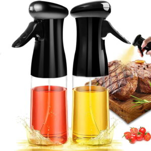 Oil Sprayer for Cooking, Oil Sprayer Mister 2 Pack Olive Oil Dispenser Bottle for Kitchen Air Fryer BBQ Salad Baking Roasting Grilling