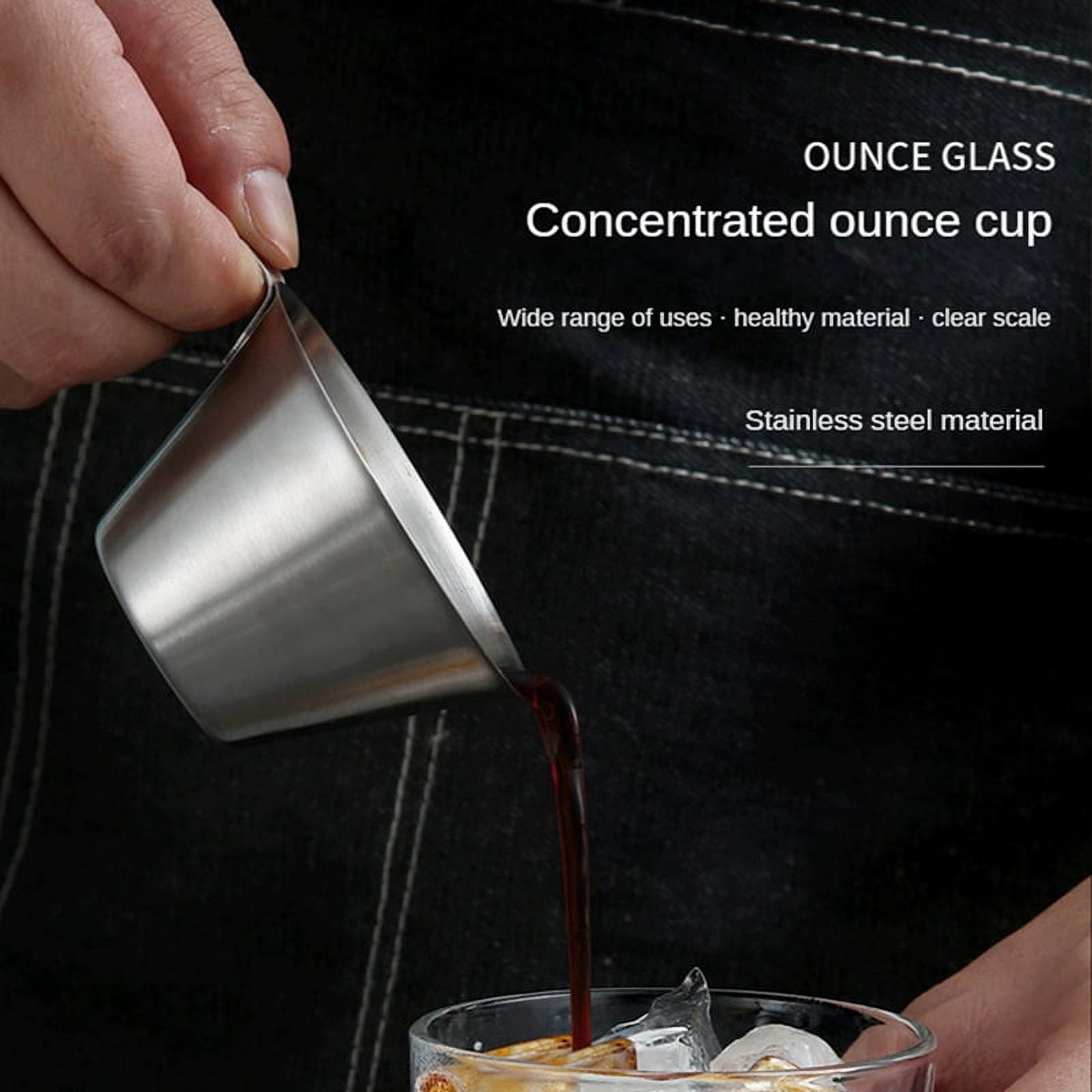 Espresso Shot Cups with Handle 90Ml Espresso Measuring Cup 4 Pack Stainless Steel Pouring Cup for Coffee Espresso - Image 3