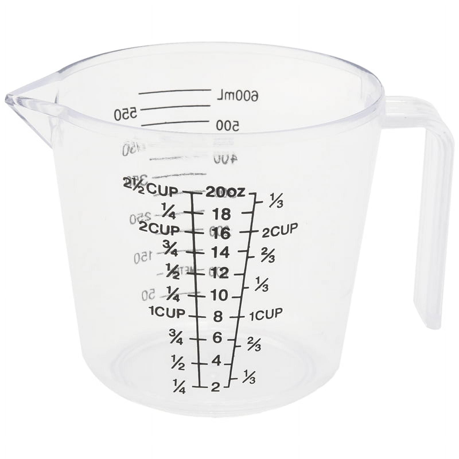 Double-Sided Graduated Plastic Measuring Cup with Graduated Measuring Cup Measuring Cylinder 600Ml