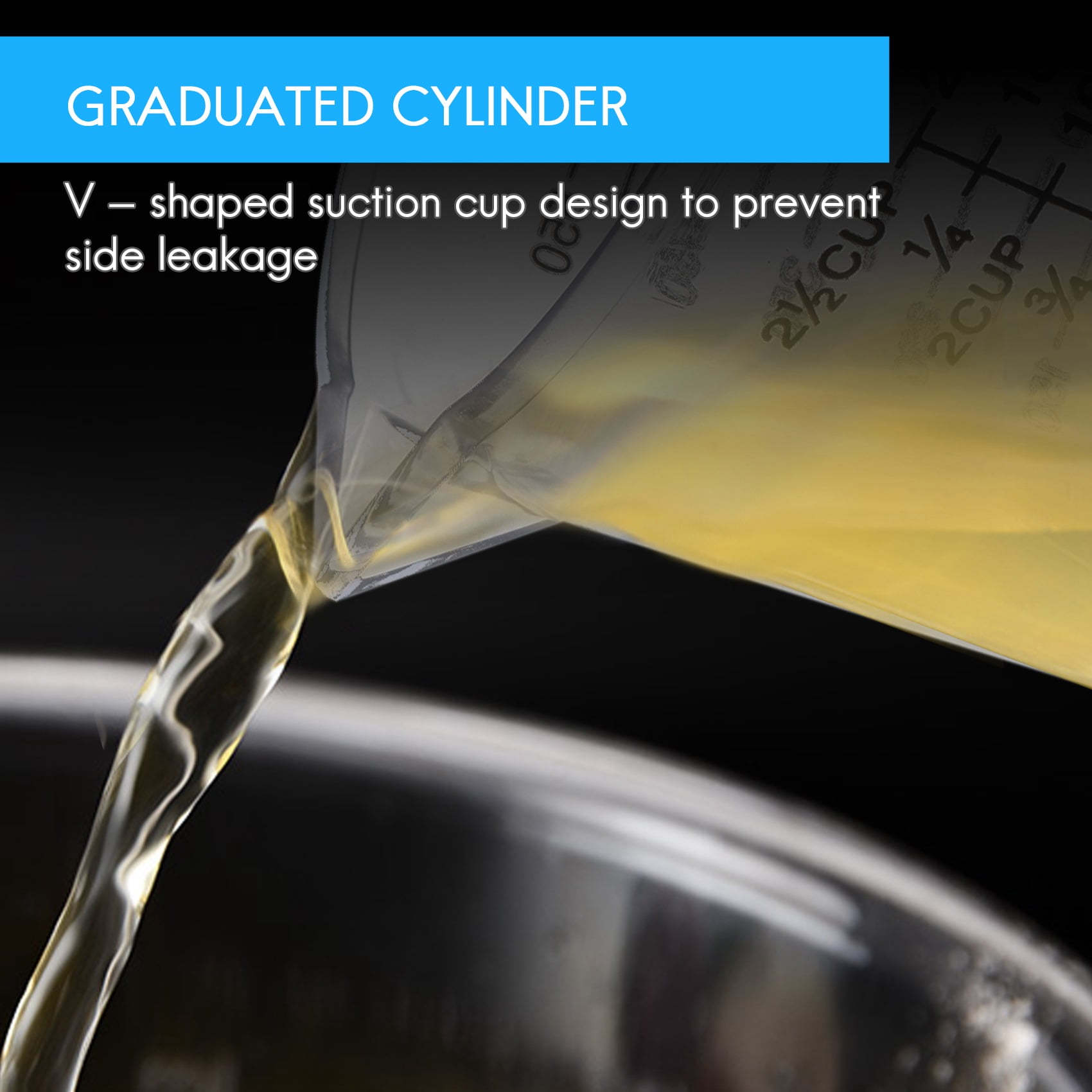 Double-Sided Graduated Plastic Measuring Cup with Graduated Measuring Cup Measuring Cylinder 600Ml - Image 3