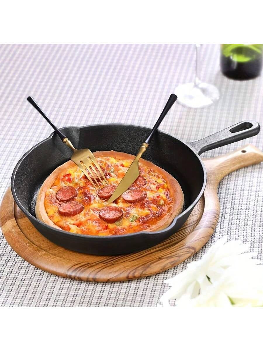4-Piece Cast Iron Non-Stick Frying Pan Set - Multifunctional Durable Cookware for All Stovetops/Oven/Grill (Holiday Gift Idea) - Image 8