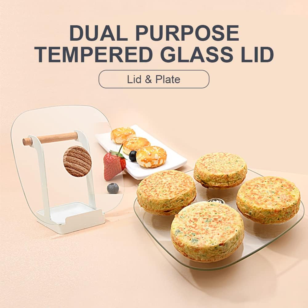 Fried Egg Pan with Lid, Nonstick 4 Cups Pancake Pan for Breakfast, Induction Compatible - Image 5