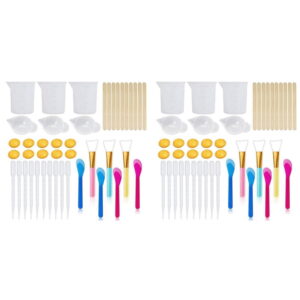 86PCS Resin Mixing Tool Kit - Silicone Measuring Cups for Epoxy Resin Silicone Mixing Cups,Silicone Brushes,Pipettes,