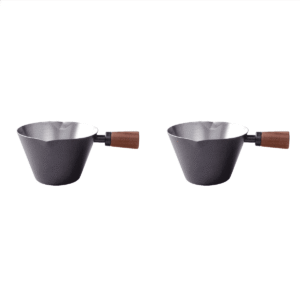 2X 90ml Stainless Steel Measuring Cup Espresso Cups Small Coffee Milk Pitcher Jug Espresso Shot Cup Black