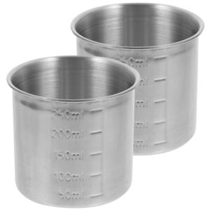 2 Pcs Cup Food Storage Containers with Lids Airtight Measuring