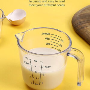 Measuring Cups Set, Liquid Measuring Cups For 3 For Kitchen - Plastic Set with Spout Multiple Measurement Scales (Clear)