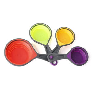 LIFKOME Silicone Measuring Tool 8 Piece Set Multi Color Stackable and Nested for Totally 8