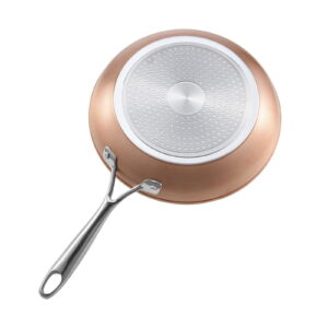 3-Piece Nonstick Aluminum Fry Pan Skillet Set, 8/10/12 Inch, Pre-Seasoned, Grey, Dishwasher Safe & Oven Safe Cookware