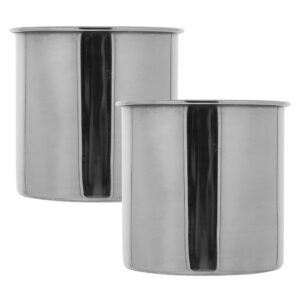 2 Pcs Rice Measuring Cup for Cooker Stainless Steel Cups Accessories White