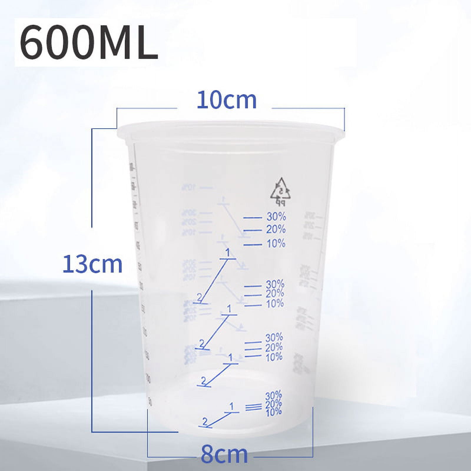 20Pcs Plastic Disposable Paint Mixing Cup Measurements Cups for Resin Epoxy Pour 600ML - Image 2