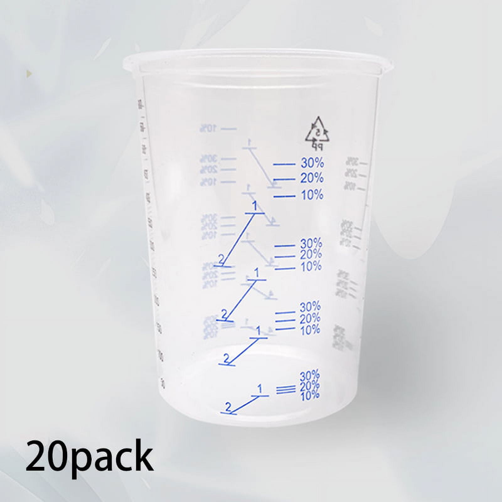 20Pcs Plastic Disposable Paint Mixing Cup Measurements Cups for Resin Epoxy Pour 600ML - Image 4