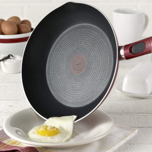 Excite ProGlide Nonstick Fry Pan Set with Thermo-Spot, 8 Inch & 10.5 Inch, Rio Red