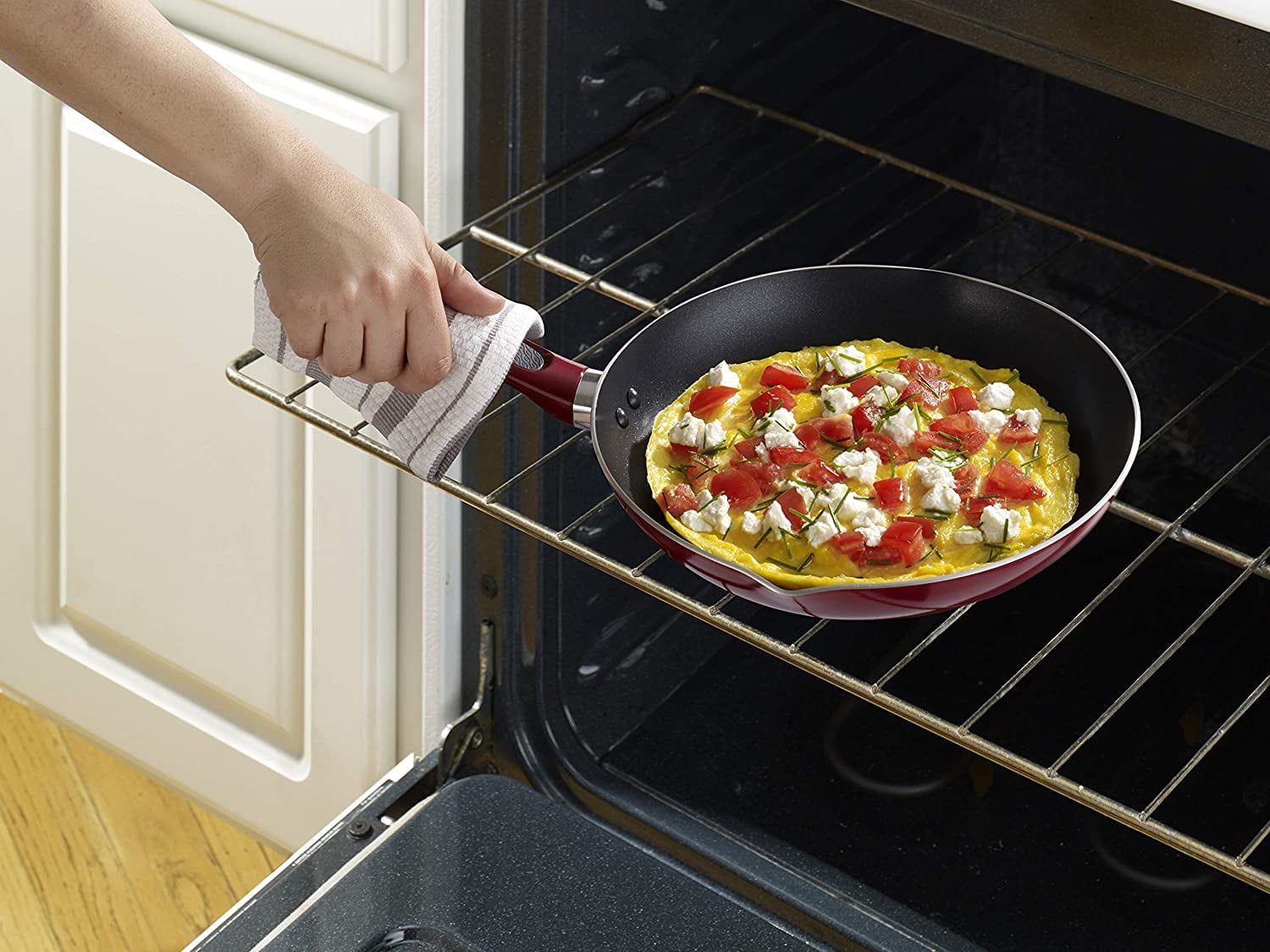 Excite ProGlide Nonstick Fry Pan Set with Thermo-Spot, 8 Inch & 10.5 Inch, Rio Red - Image 3