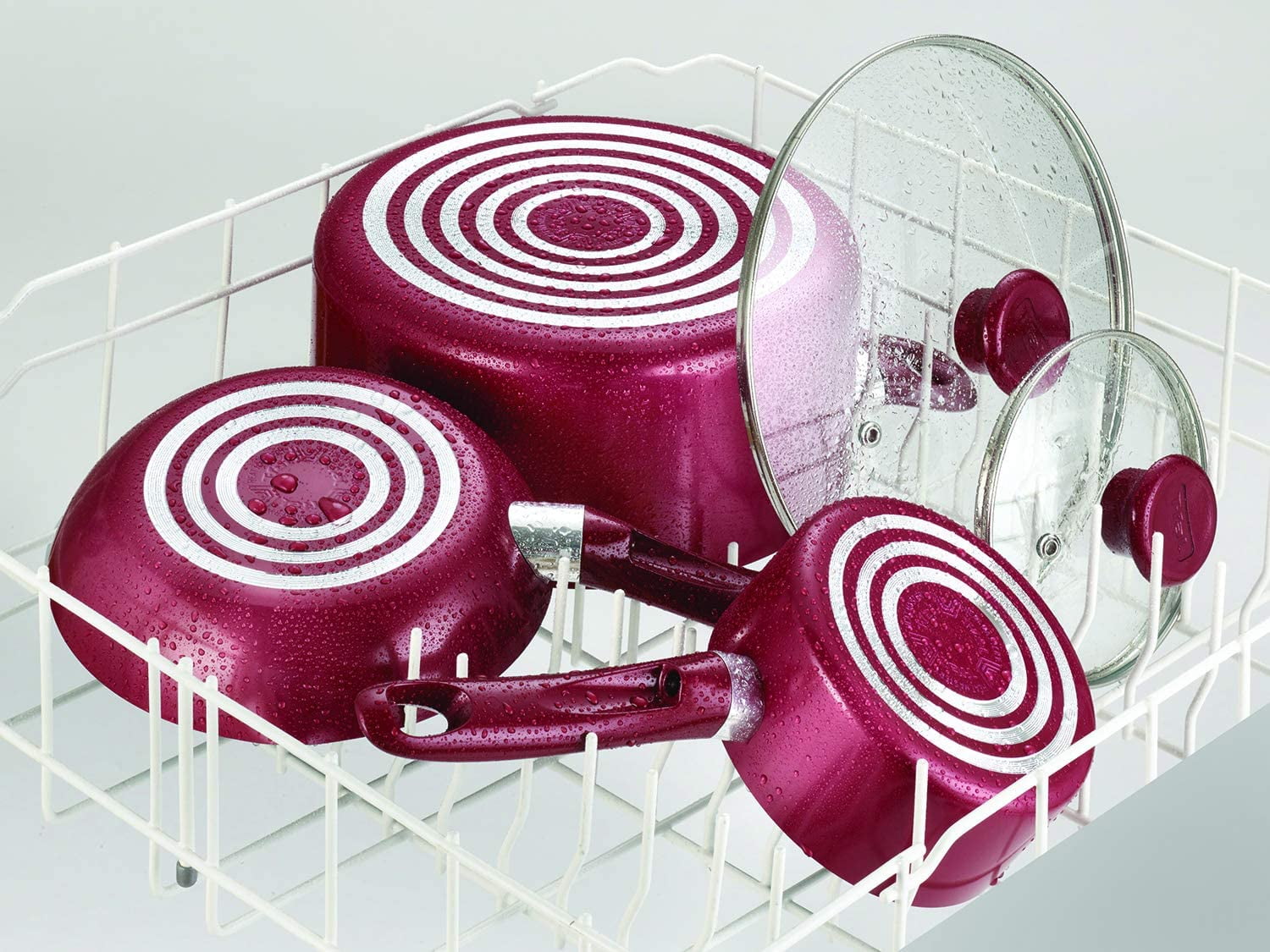 Excite ProGlide Nonstick Fry Pan Set with Thermo-Spot, 8 Inch & 10.5 Inch, Rio Red - Image 4