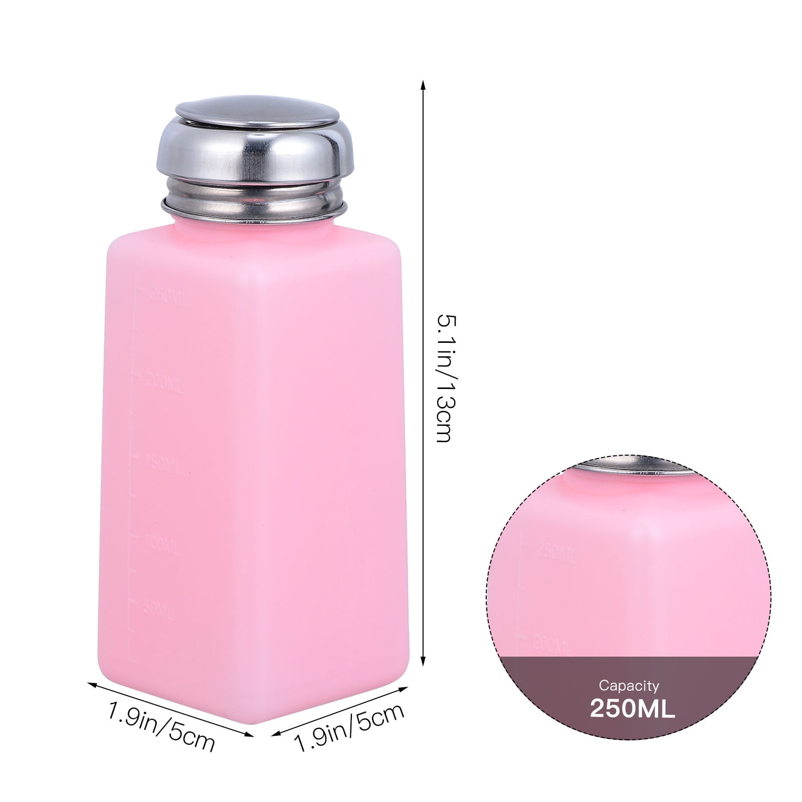 unbranded 2 Pcs Alcohol Jug Oil Spray Bottle Polish Remover Pump Liquid Pink - Image 2