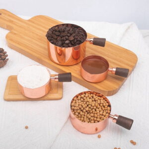 Measuring Cups and Measuring Spoon Scoop Wooden Handle Kitchen Measuring Tool