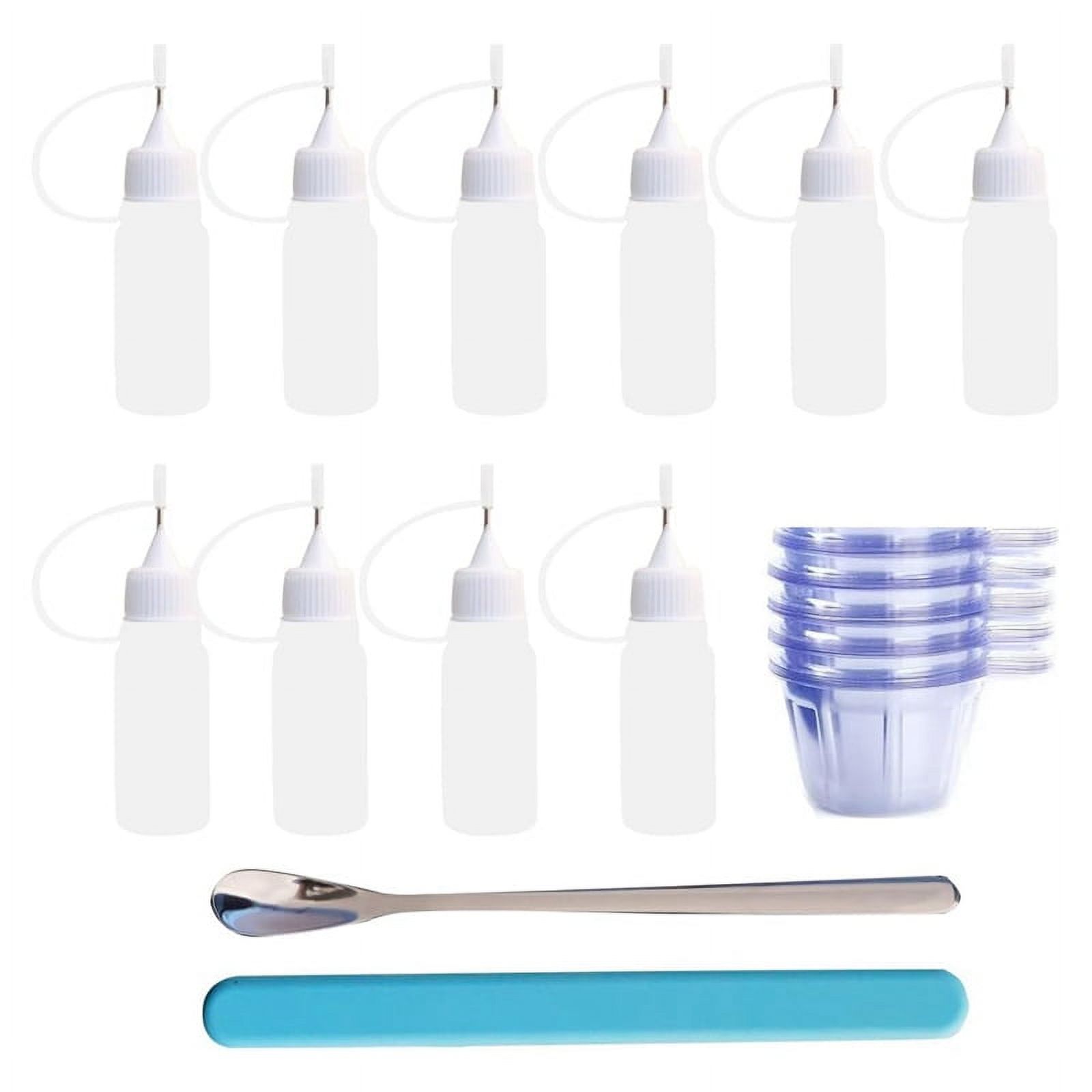 Epoxy Mixing Cups Tool Kit,10Pcs 10ML Tip Applicator Bottles,50PCS 40ML Disposable Measuring Cups1 * Epoxy Mixing Cups Tool Kit