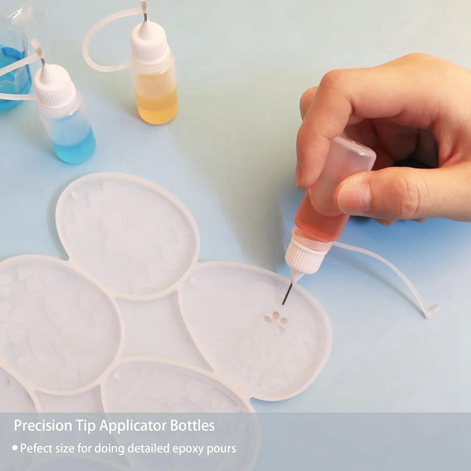 Epoxy Mixing Cups Tool Kit,10Pcs 10ML Tip Applicator Bottles,50PCS 40ML Disposable Measuring Cups1 * Epoxy Mixing Cups Tool Kit - Image 3