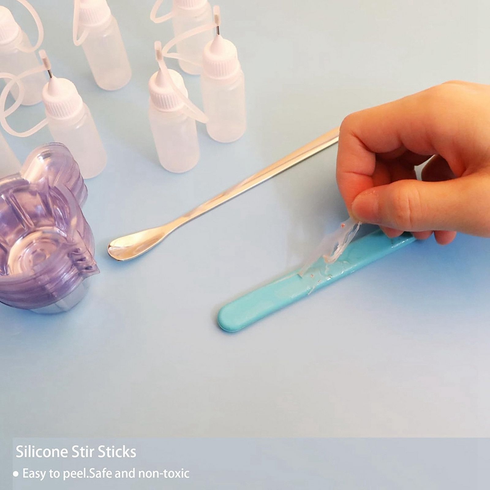 Epoxy Mixing Cups Tool Kit,10Pcs 10ML Tip Applicator Bottles,50PCS 40ML Disposable Measuring Cups1 * Epoxy Mixing Cups Tool Kit - Image 7