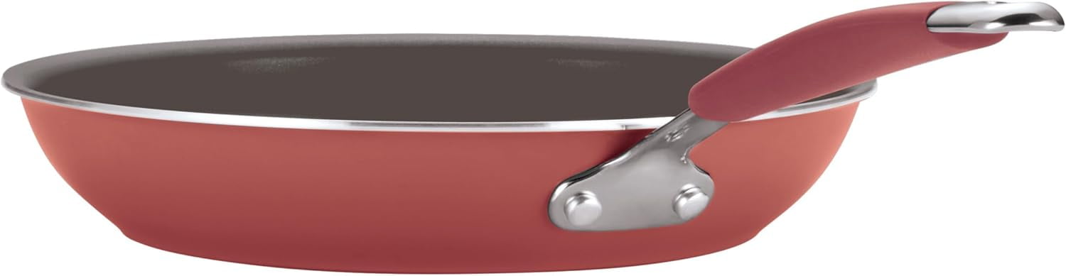 Cucina Nonstick Frying Pan Set - 9.25 and 11 Inch, Cranberry Red - Image 8