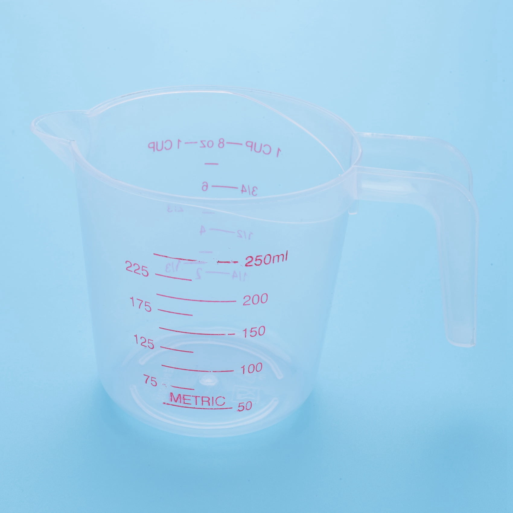 9Pc Plastic Measuring Jug Set Large 4 Cup, 2 Cup and 1 Capacity Free Beakers with Angled Grip - Image 3