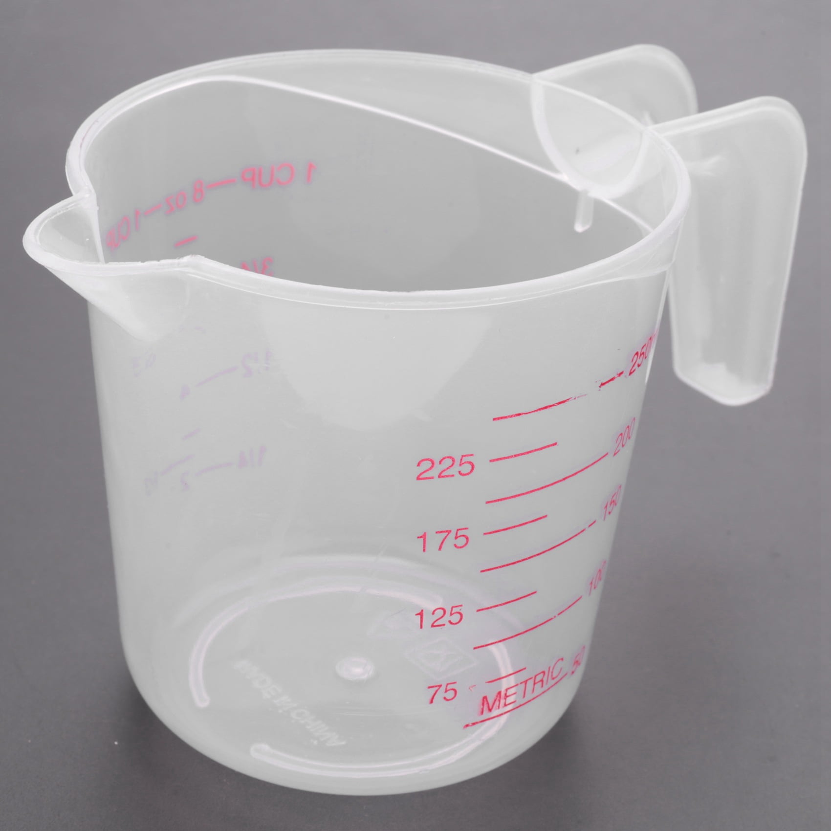 9Pc Plastic Measuring Jug Set Large 4 Cup, 2 Cup and 1 Capacity Free Beakers with Angled Grip - Image 4
