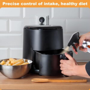 6 Pcs Stainless Steel Oil Sprayer Bottle Bulk for Cooking 180ml Olive Oil Mister Spray Bottle for Air Fryer Black Glass Sprayer Dispenser Fat Reduction for BBQ Salad Vinegar Frying Kitchen$$