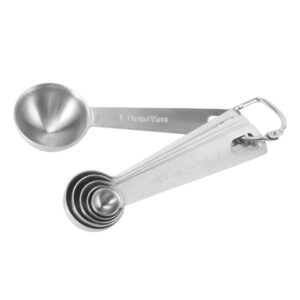 Measuring Spoons, Stainless Steel Measuring Spoons Cups Set, Small Tablespoon with Metric and US Measurem