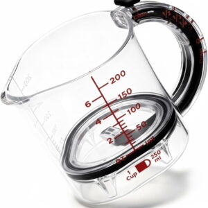 4-in-1 Adjustable Measuring Cup - Multi-Functional with Scraper-Style Seal Base, Space-Saving Easy to Clean No Waste Cube Cups for Sticky Ingredients, Cooking & Baking