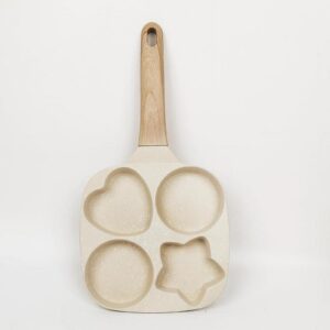 Non-stick Egg Frying Pan, 1 Set 4 Hole Skillet with Handle, Cooking Accessories, Kitchen Gadgets Cookware for Breakfast Egg Toast Bread, Kitchen Gadgets